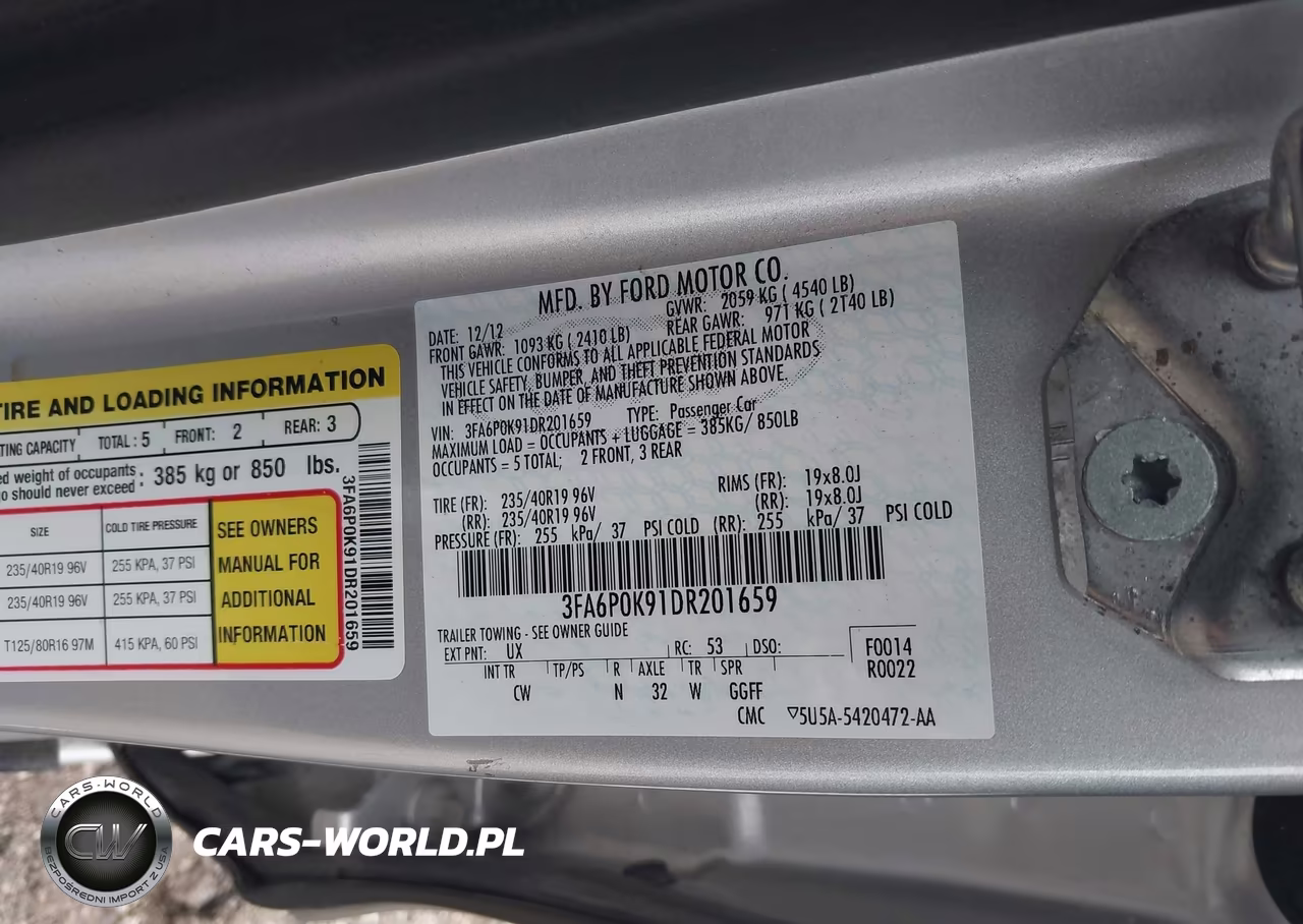 2013 Ford Fusion Titanium VIN:3FA6P0K91DR201659 - 9