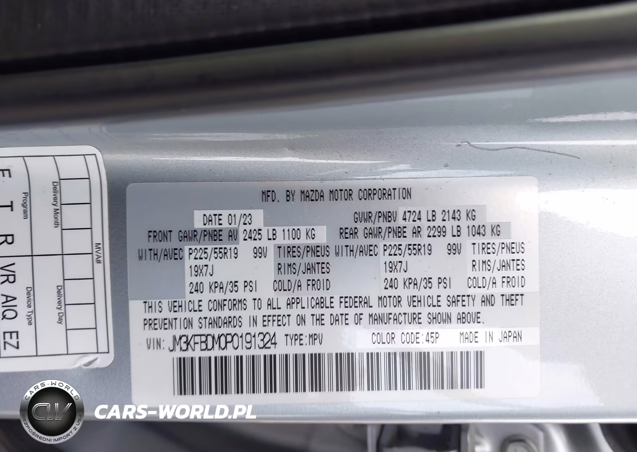 2023 Mazda Cx-5 2.5 S Premium VIN:JM3KFBDM0P0191324 - 9