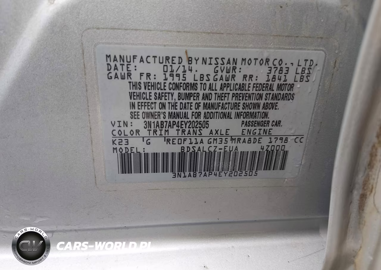 2014 Nissan Sentra S VIN:3N1AB7AP4EY202505 - 9