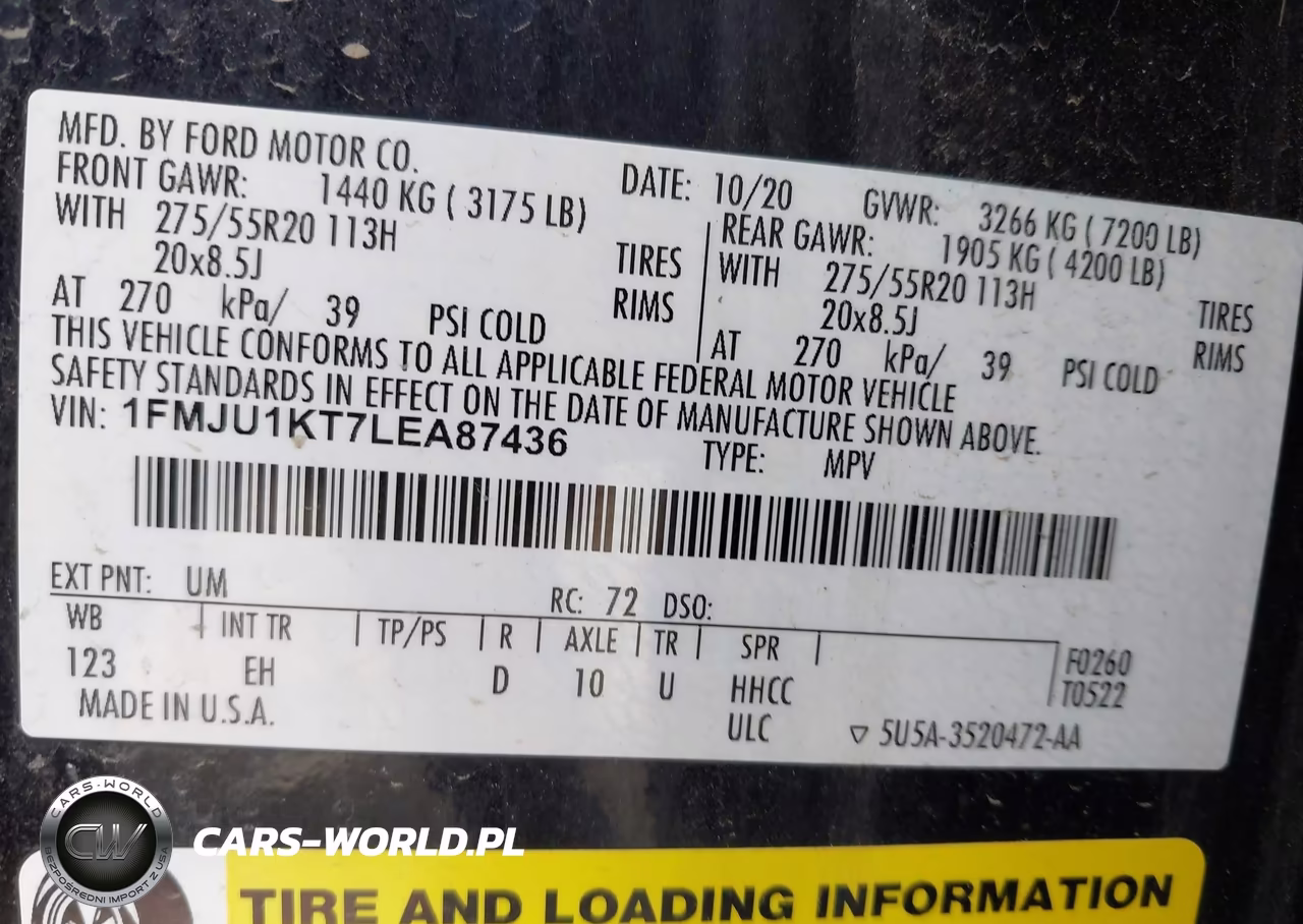 2020 Ford Expedition Limited VIN:1FMJU1KT7LEA87436 - 9