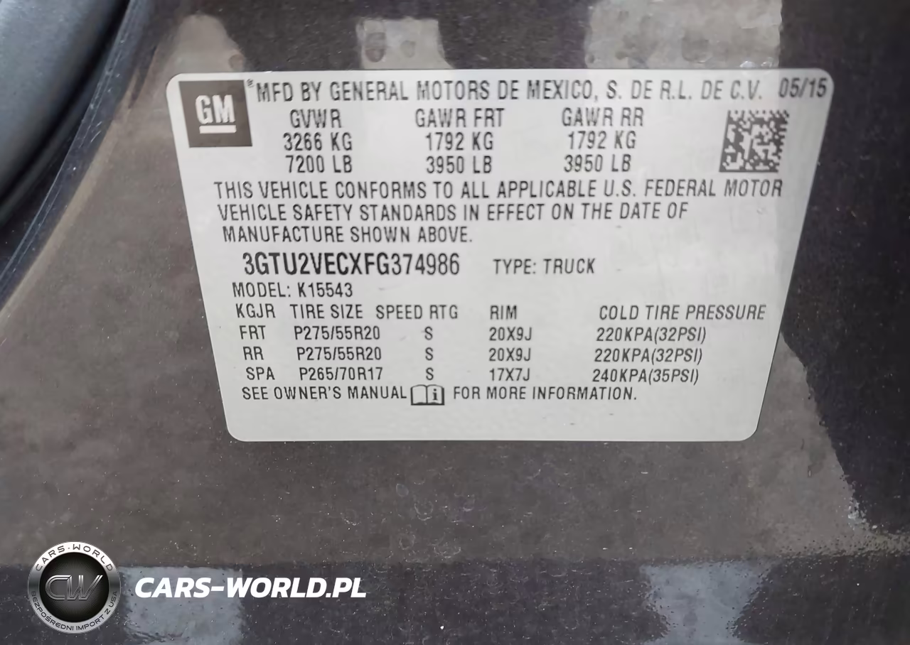 2015 GMC Sierra 1500 Slt VIN:3GTU2VECXFG374986 - 9