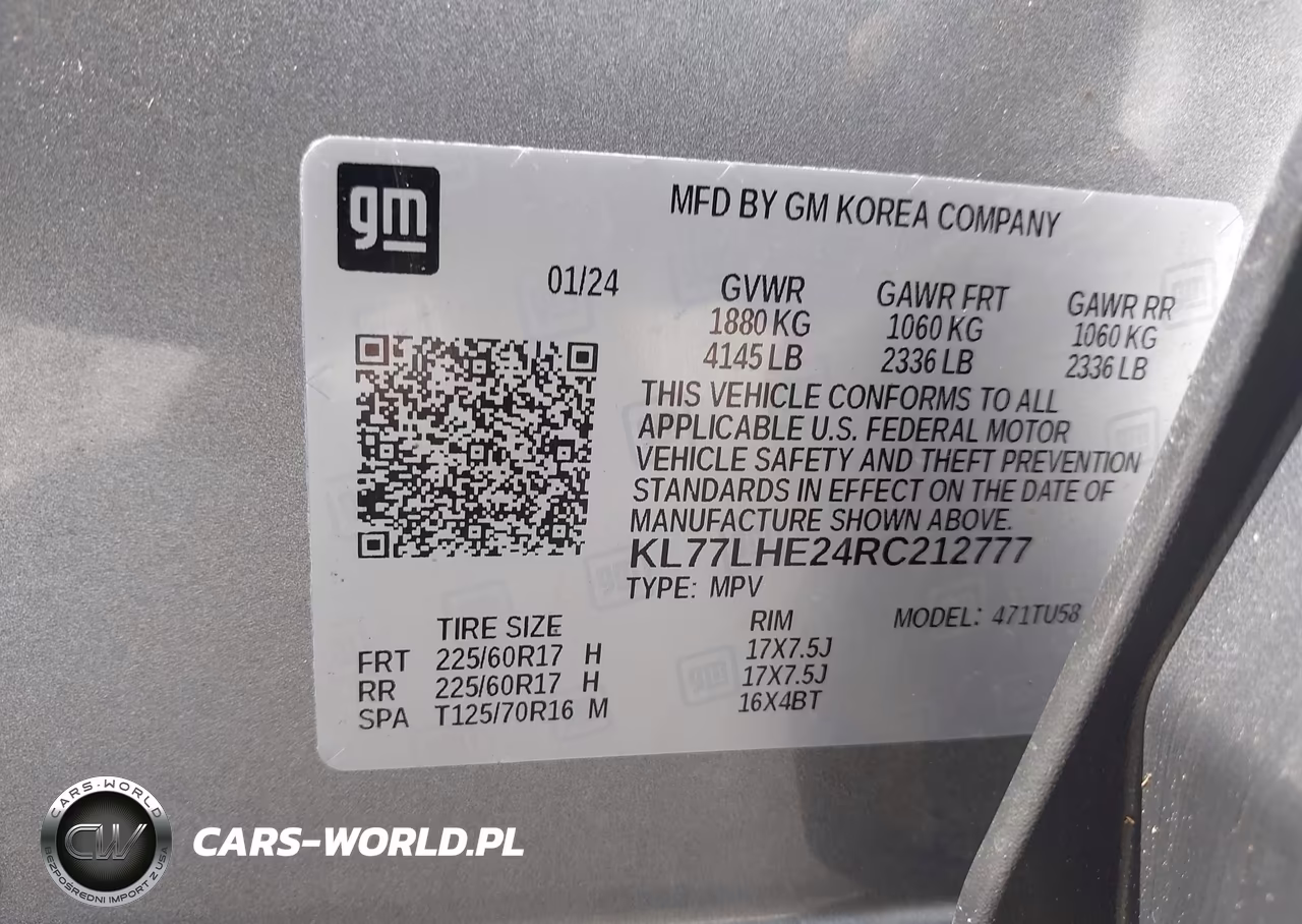 2024 Chevrolet Trax Fwd Lt VIN:KL77LHE24RC212777 - 9