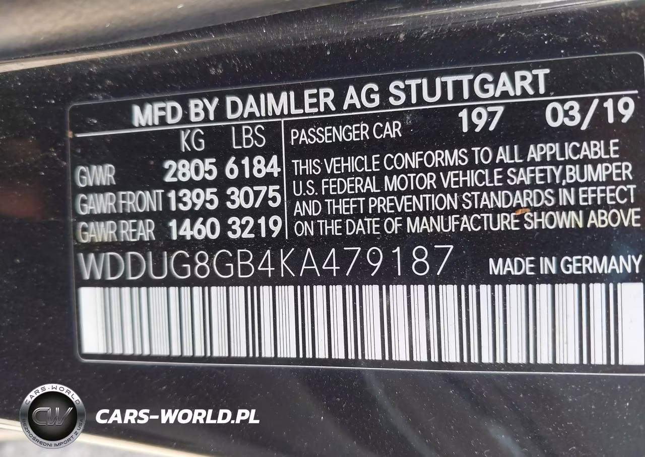 2019 Mercedes-Benz S 560 4Matic VIN:WDDUG8GB4KA479187 - 9