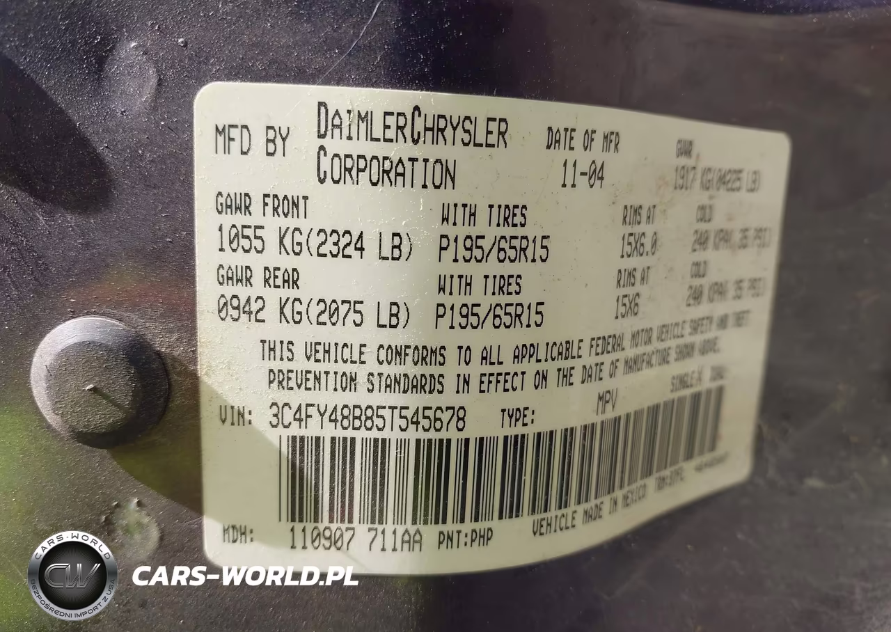 2005 Chrysler Pt Cruiser VIN:3C4FY48B85T545678 - 9
