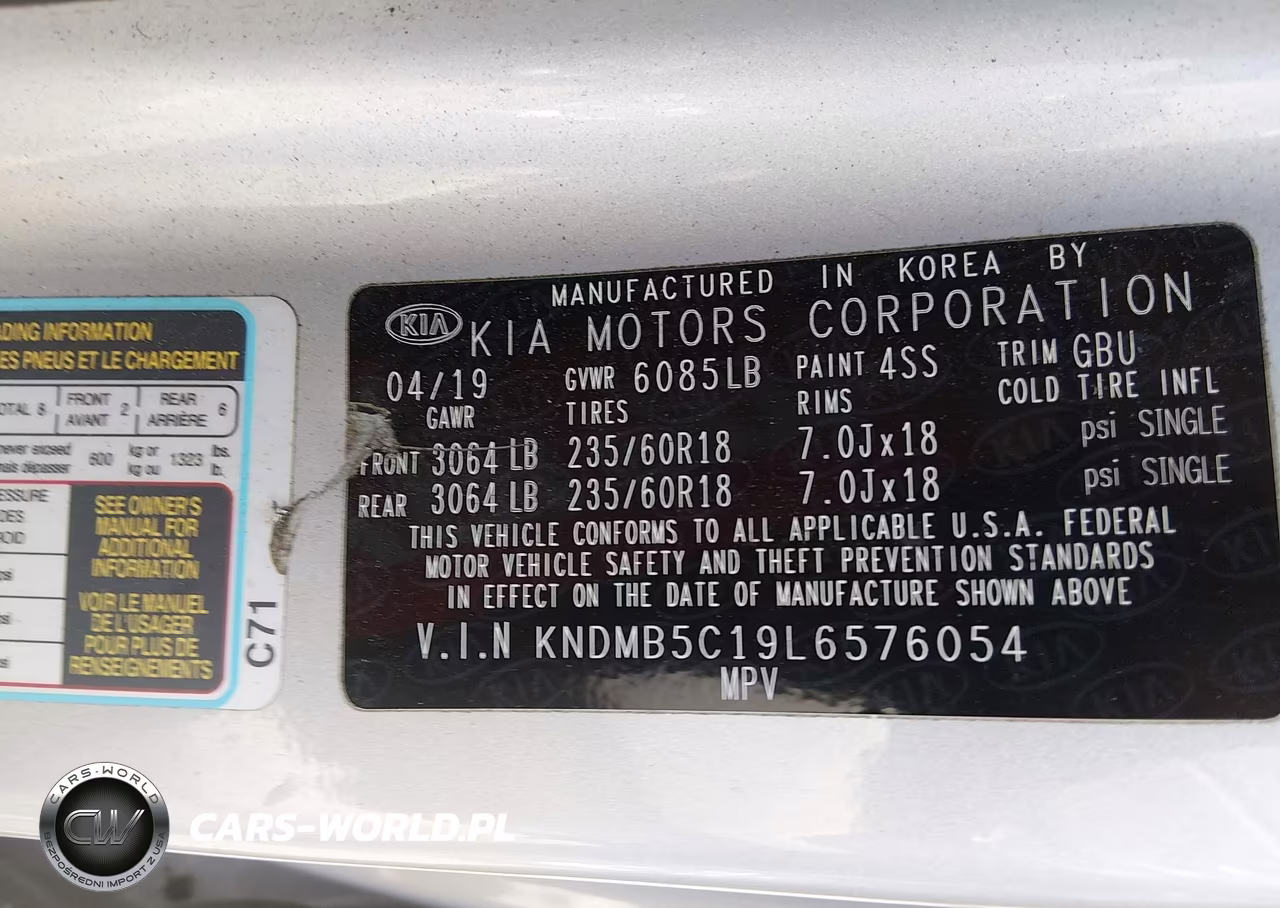 2020 Kia Sedona Ex VIN:KNDMB5C19L6576054 - 9