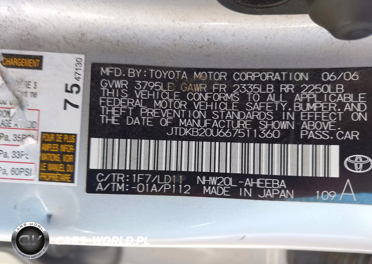 2006 Toyota Prius VIN:JTDKB20U667511360 - 9