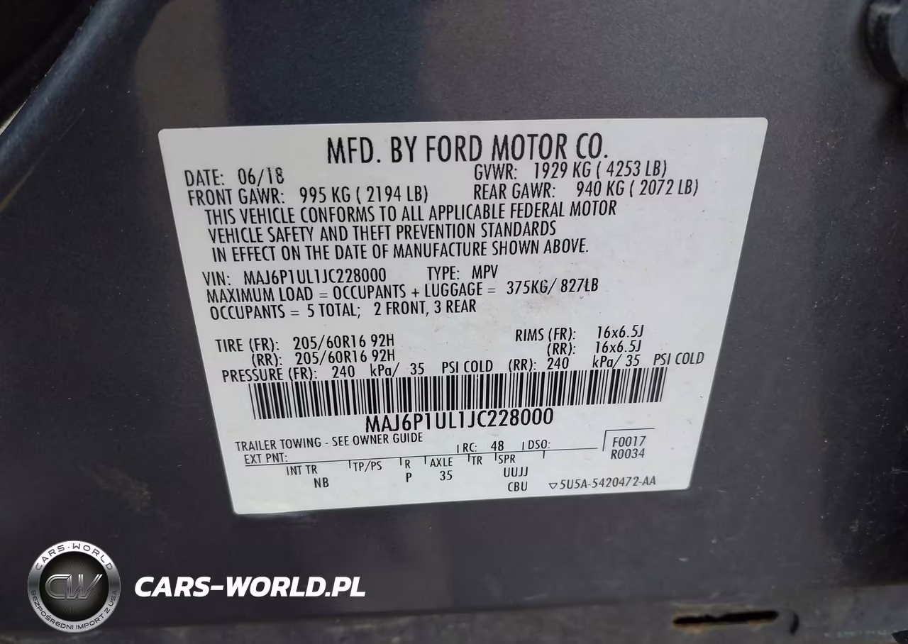 2018 Ford Ecosport Se VIN:MAJ6P1UL1JC228000 - 9