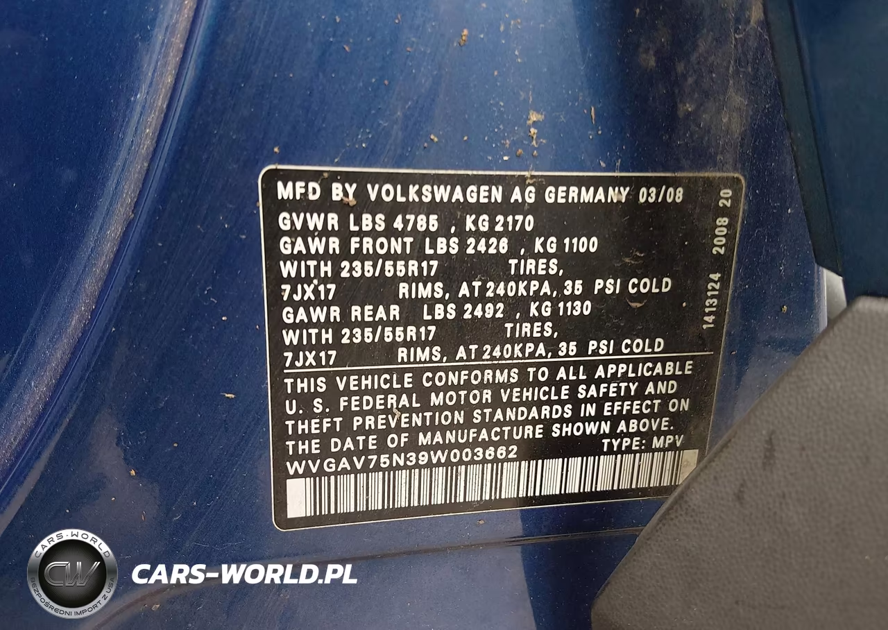 2009 Volkswagen Tiguan S-Se-Sel VIN:WVGAV75N39W003662 - 9