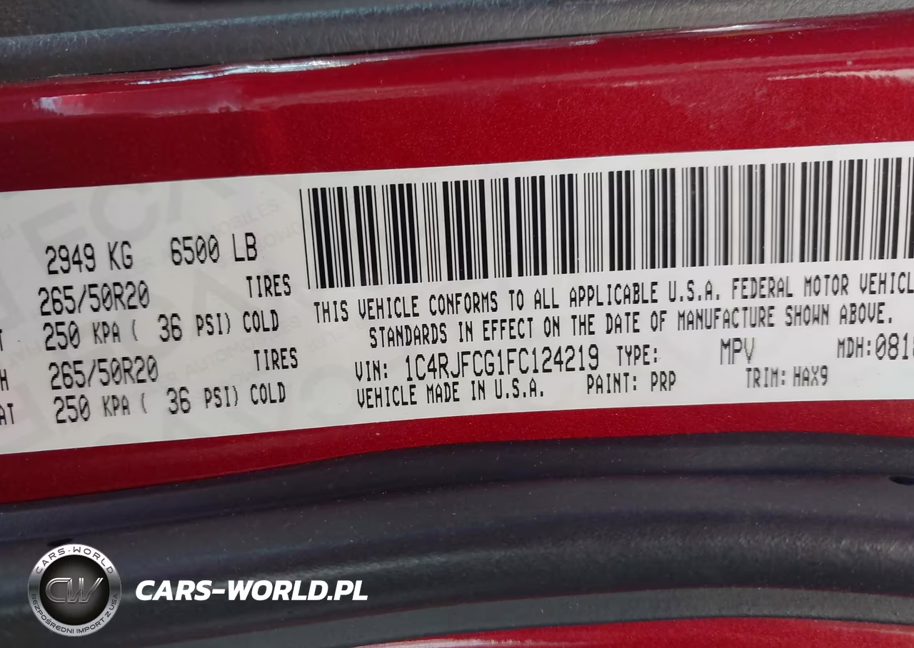 2015 Jeep Grand Cherokee High Altitude VIN:1C4RJFCG1FC124219 - 9