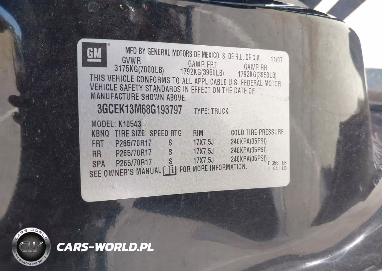 2008 Chevrolet Silverado 1500 Lt1 VIN:3GCEK13M68G193797 - 9