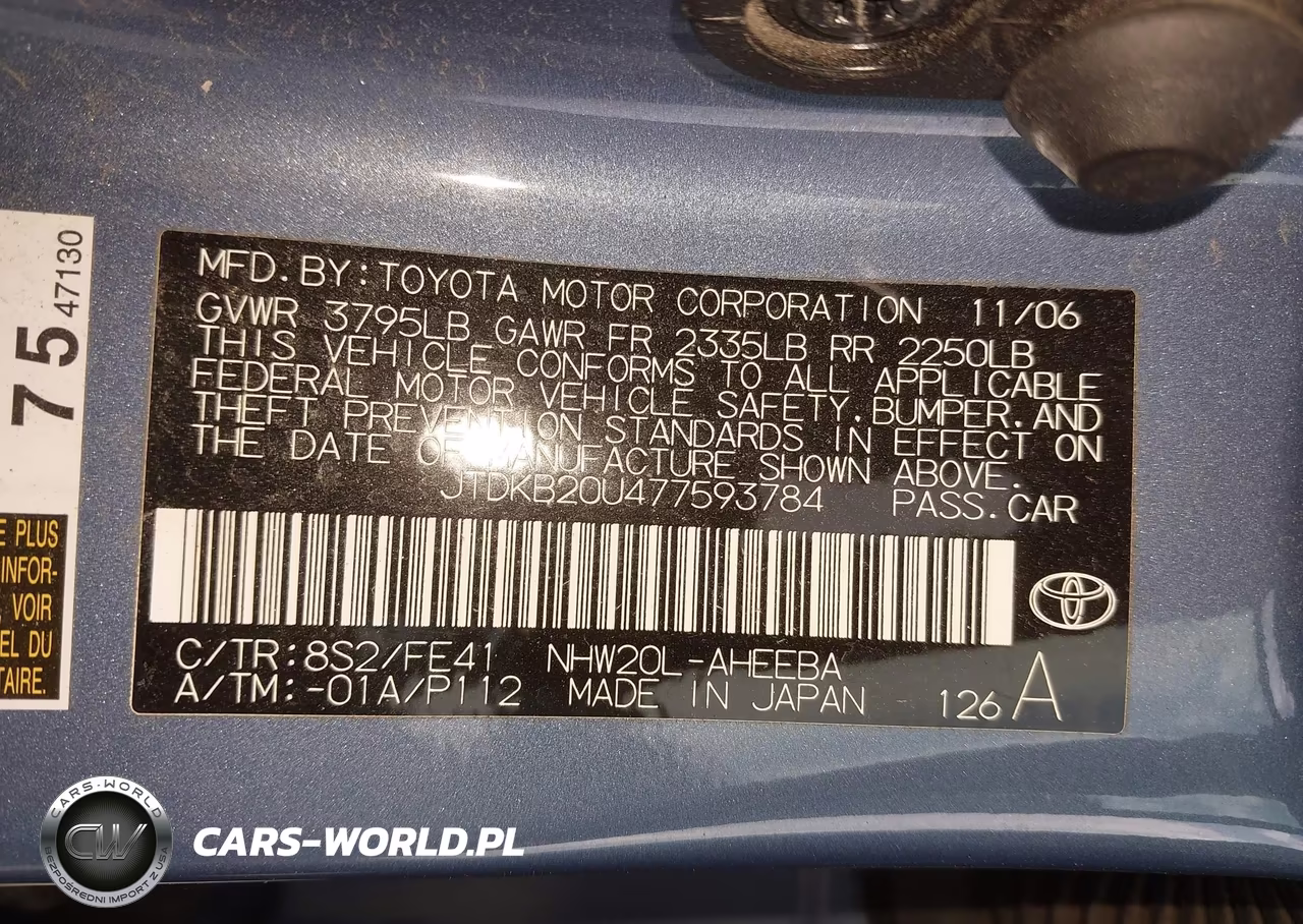 2007 Toyota Prius VIN:JTDKB20U477593784 - 9