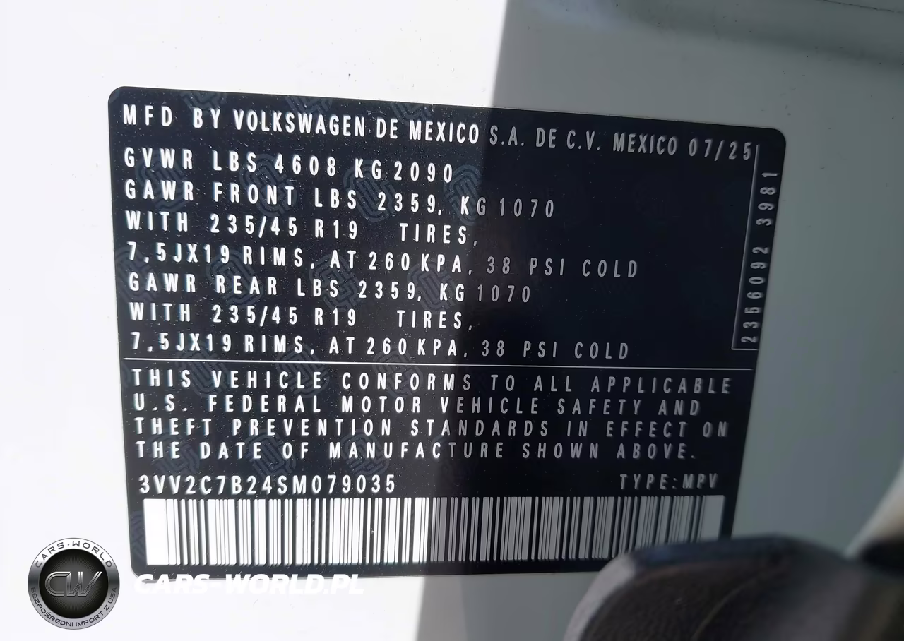 2025 Volkswagen Taos 1.5T Se Black VIN:3VV2C7B24SM079035 - 9