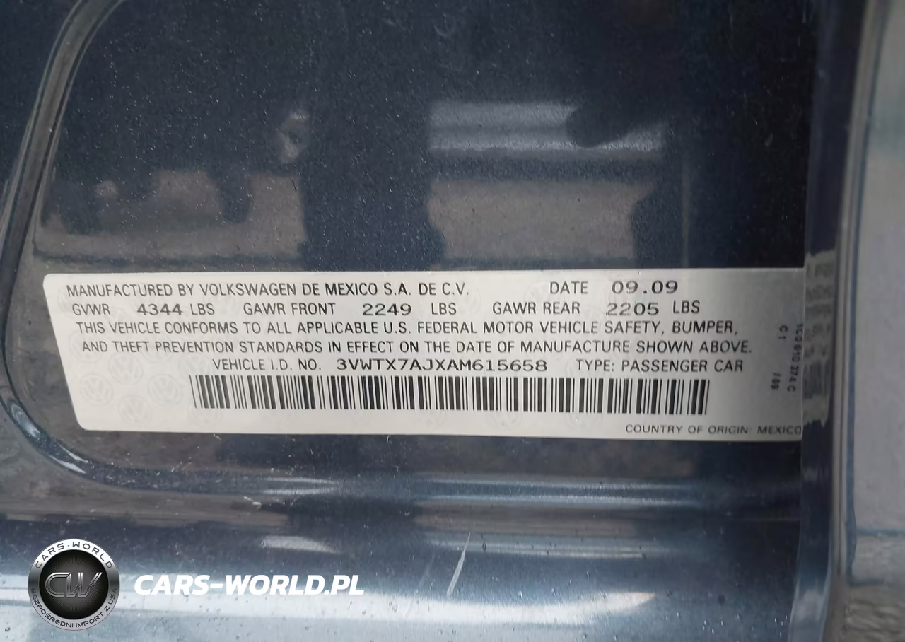 2010 Volkswagen Jetta Se VIN:3VWTX7AJXAM615658 - 9