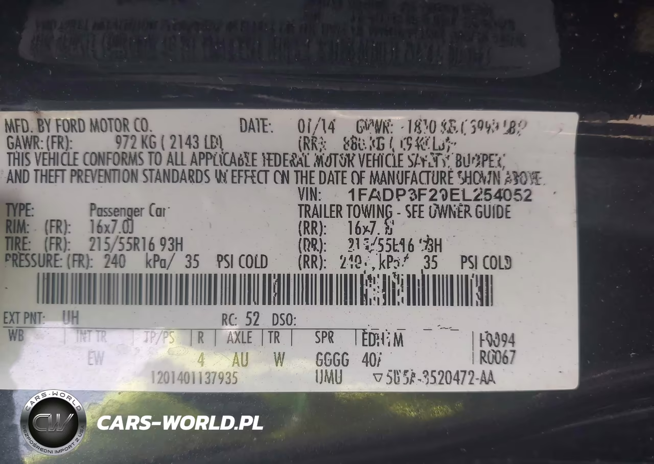 2014 Ford Focus Se VIN:1FADP3F20EL254052 - 9