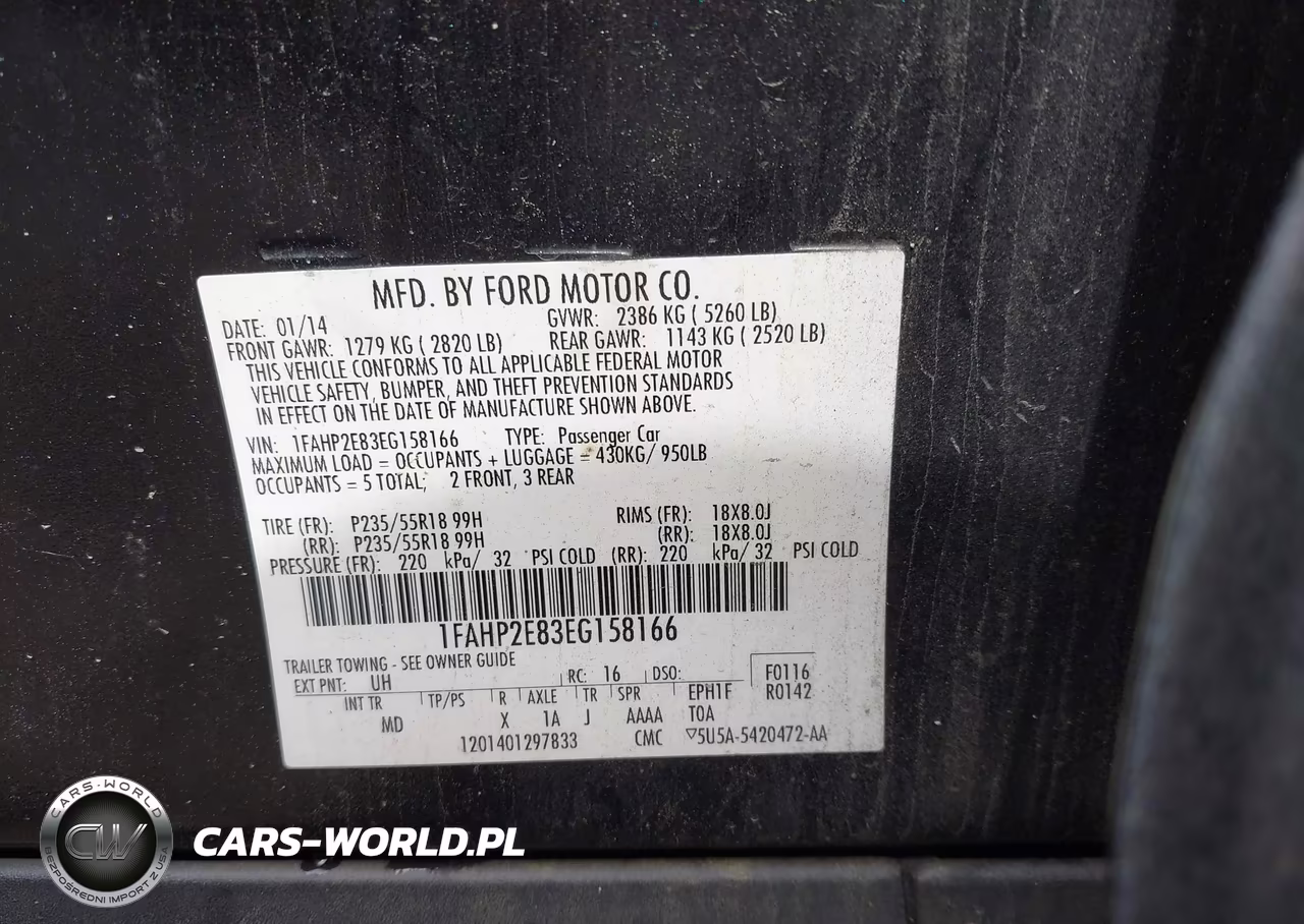 2014 Ford Taurus Sel VIN:1FAHP2E83EG158166 - 9