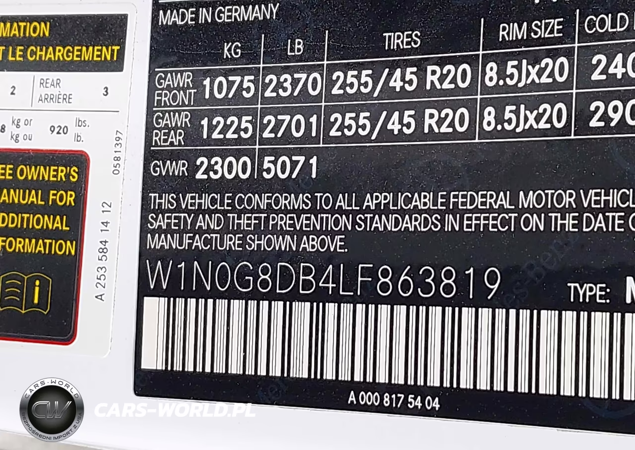 2020 Mercedes-Benz Glc 300 VIN:W1N0G8DB4LF863819 - 9