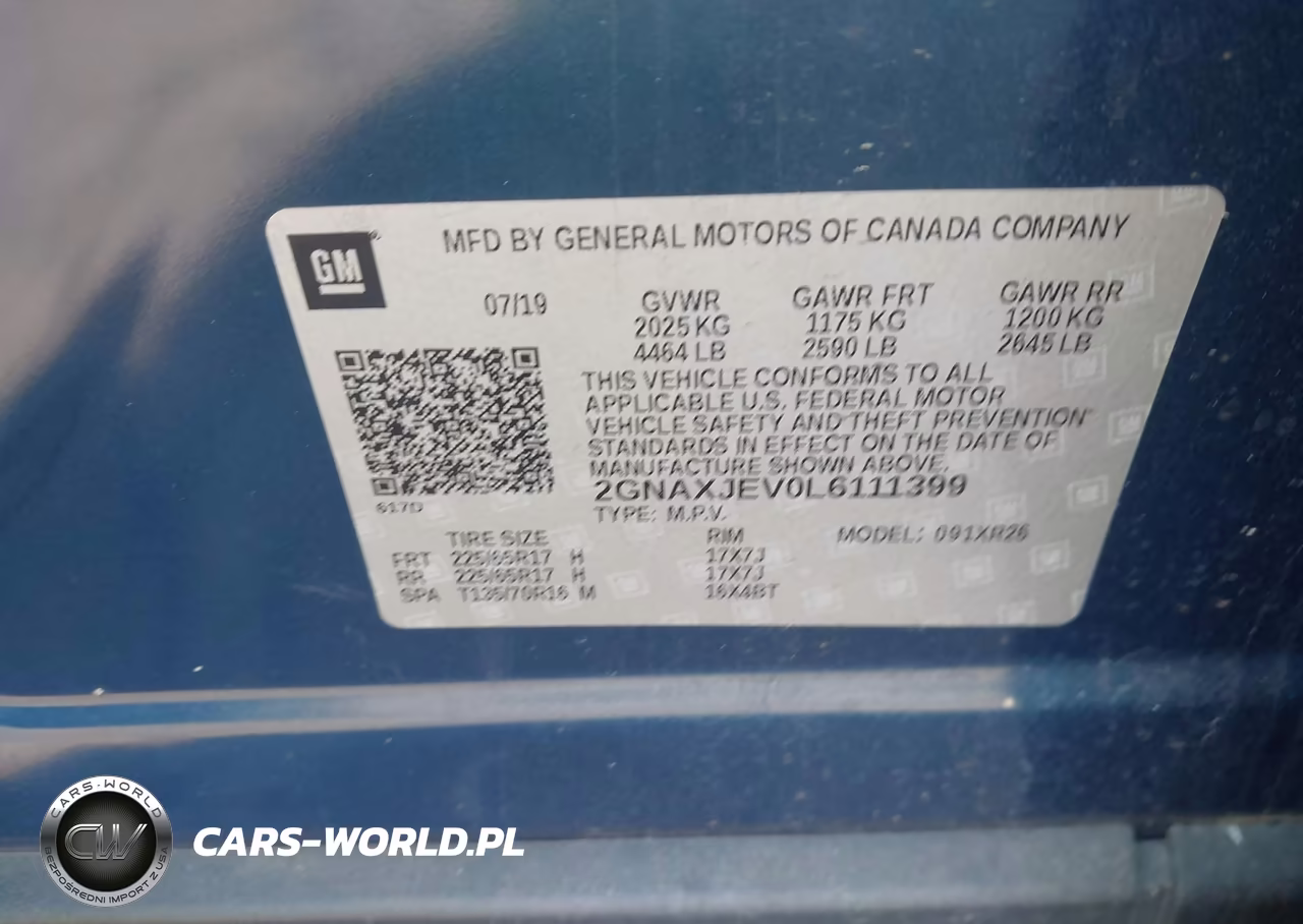 2020 Chevrolet Equinox Fwd 2Fl VIN:2GNAXJEV0L6111399 - 9