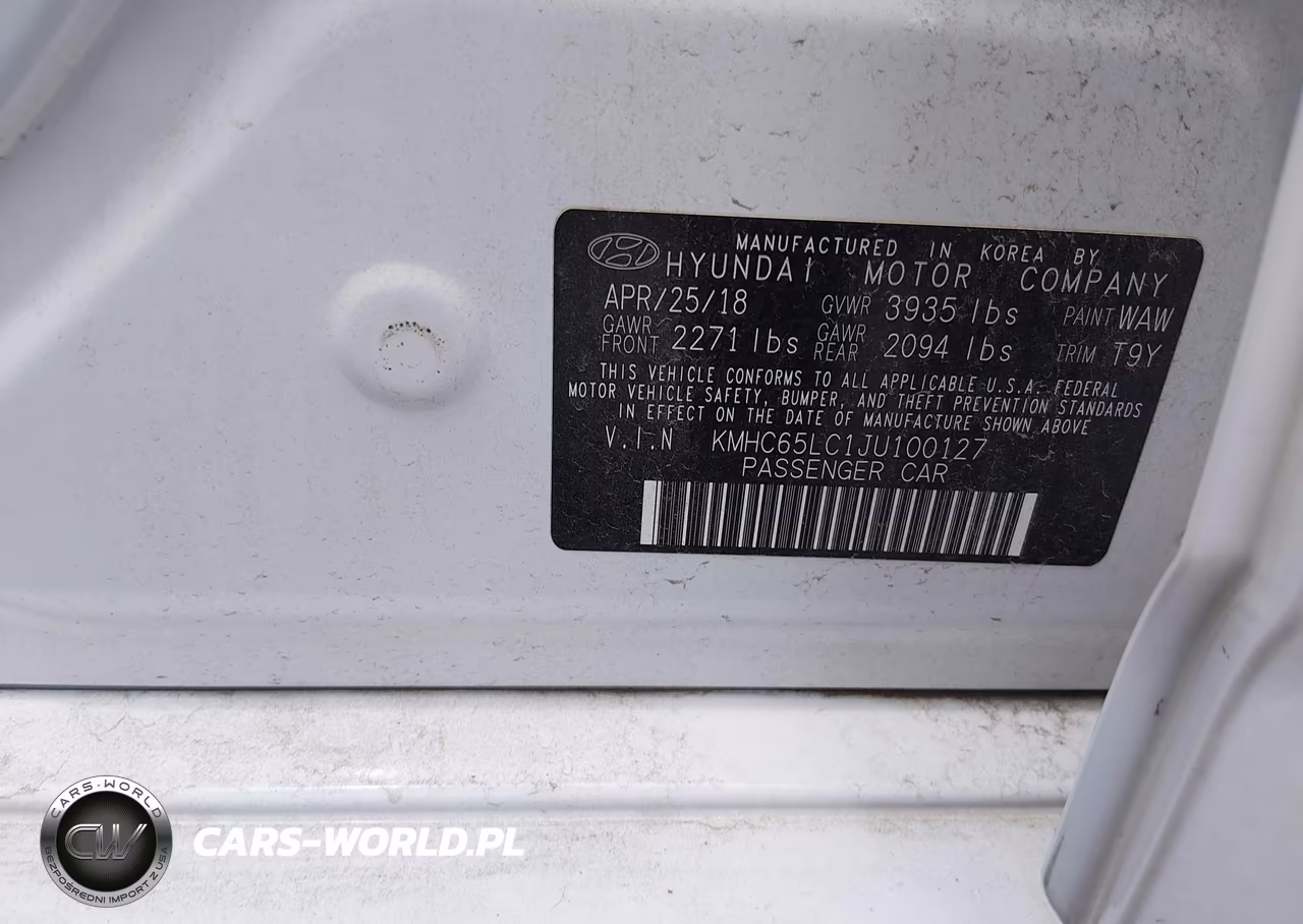 2018 Hyundai Ioniq Hybrid Blue VIN:KMHC65LC1JU100127 - 9