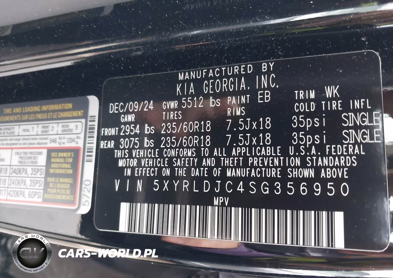 2025 Kia Sorento S VIN:5XYRLDJC4SG356950 - 9