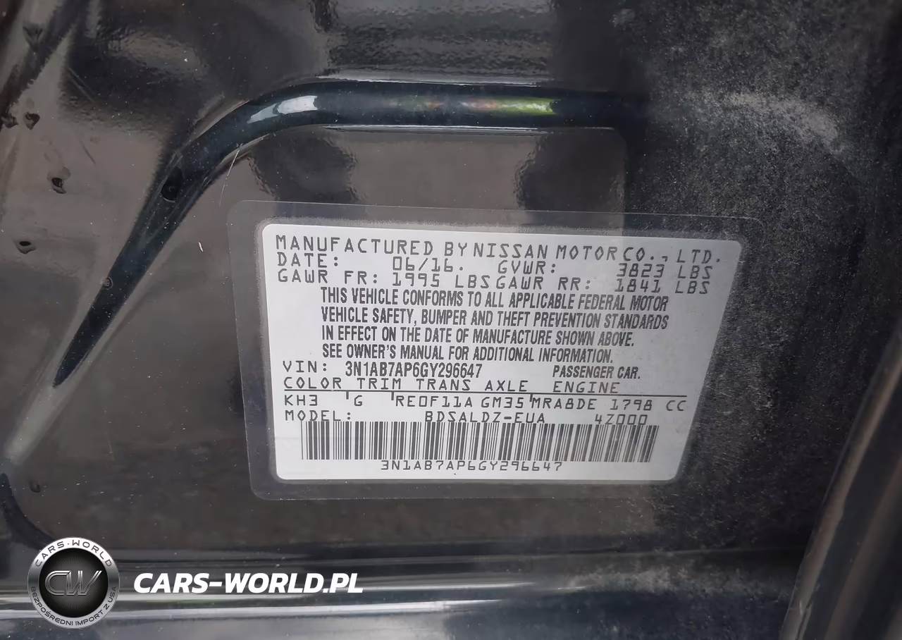 2016 Nissan Sentra Sv VIN:3N1AB7AP6GY296647 - 9