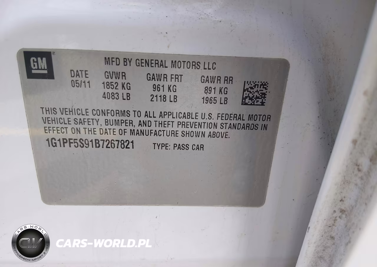 2011 Chevrolet Cruze 1Lt VIN:1G1PF5S91B7267821 - 9