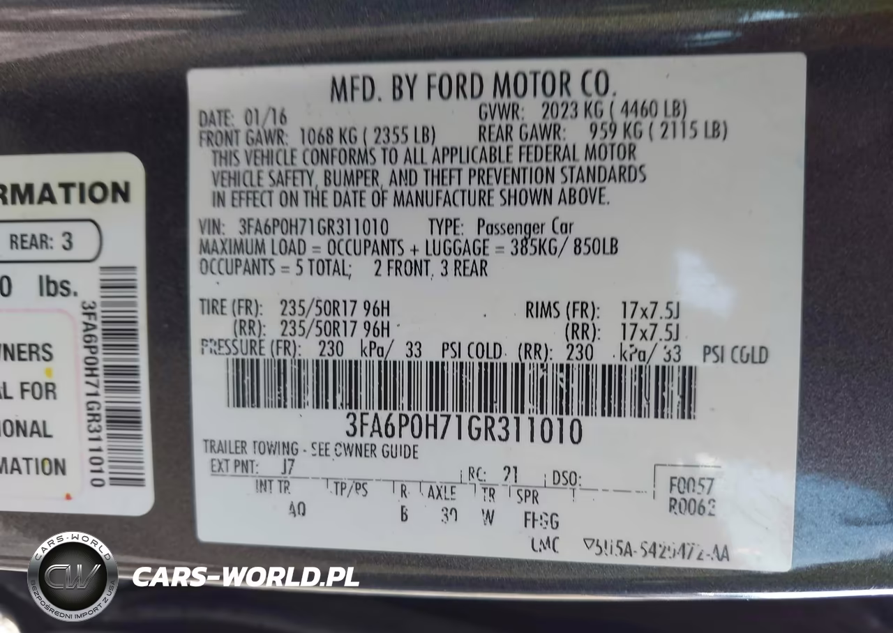 2016 Ford Fusion Se VIN:3FA6P0H71GR311010 - 9