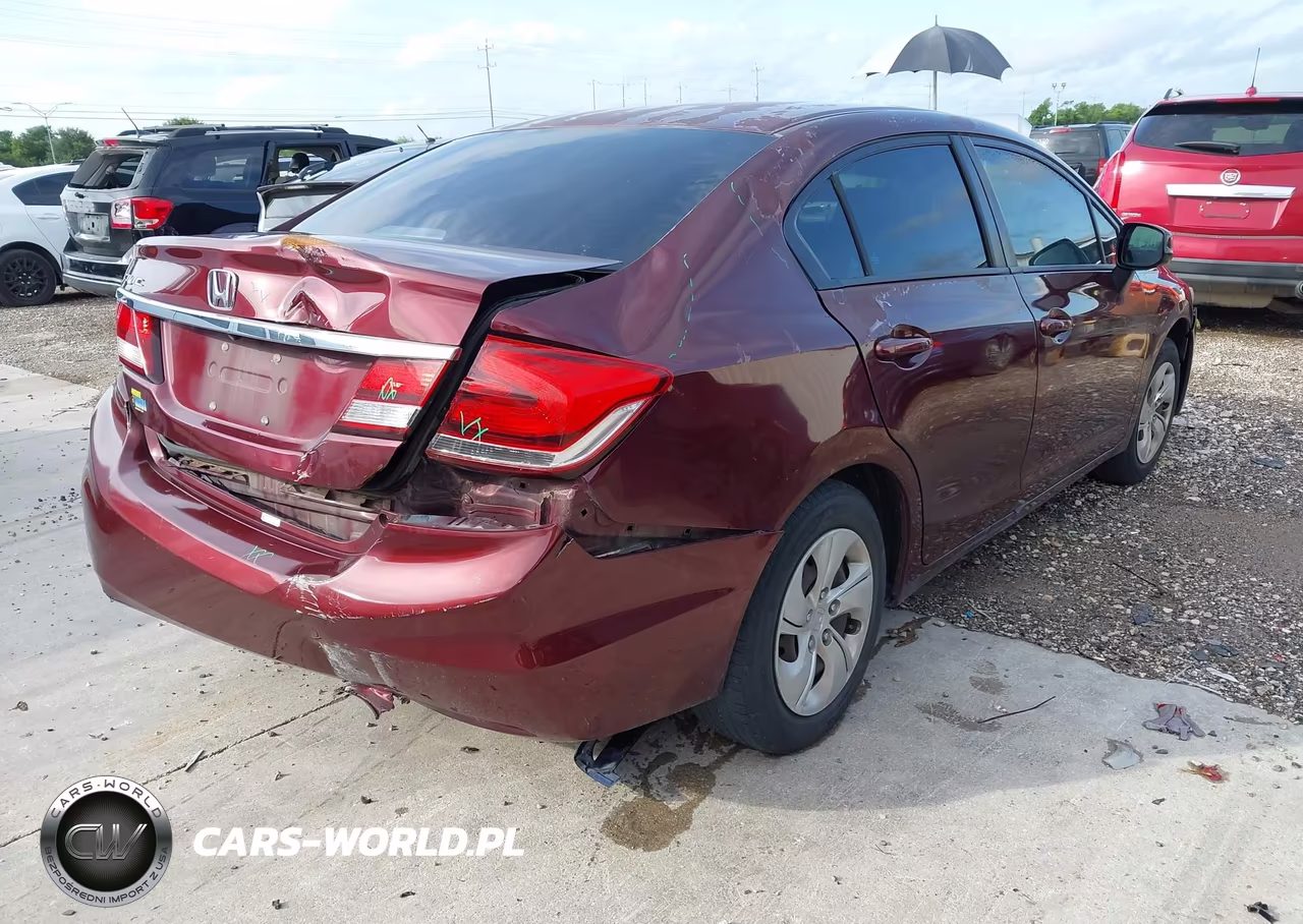 2013 Honda Civic Lx VIN:2HGFB2F54DH594372 - 4