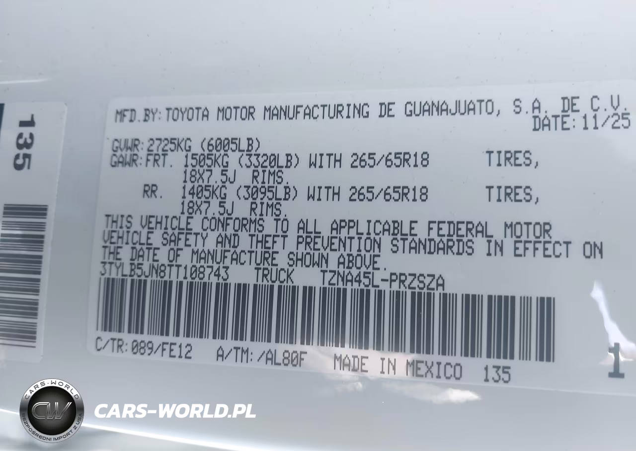 2026 Toyota Tacoma Trd Sport VIN:3TYLB5JN8TT108743 - 9