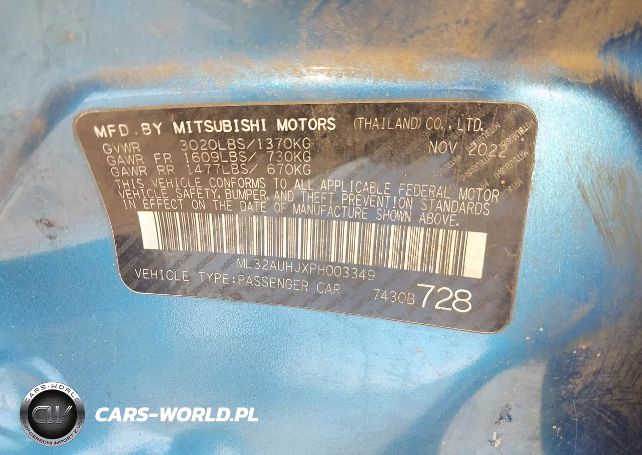 2023 Mitsubishi Mirage Es-Le VIN:ML32AUHJXPH003349 - 9