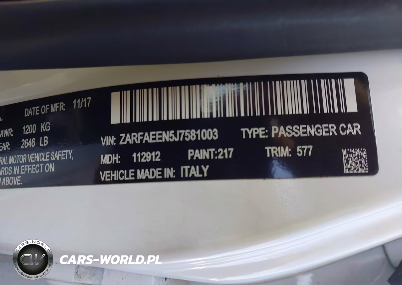 2018 Alfa Romeo Giulia Ti Lusso Awd VIN:ZARFAEEN5J7581003 - 9