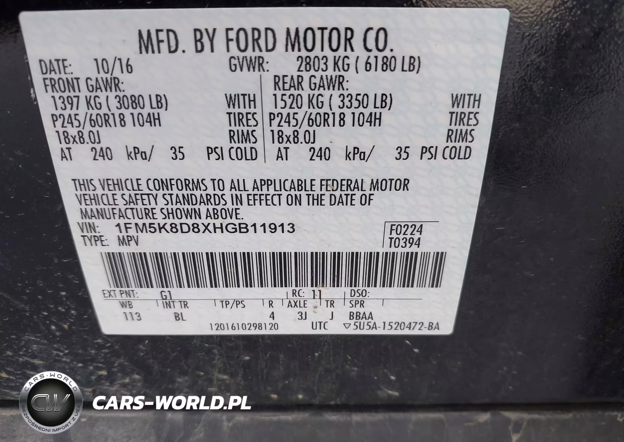 2017 Ford Explorer Xlt VIN:1FM5K8D8XHGB11913 - 9