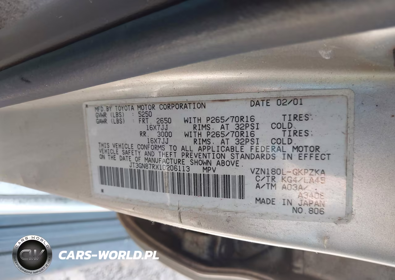 2001 Toyota 4Runner Limited V6 VIN:JT3GN07RX10206113 - 9