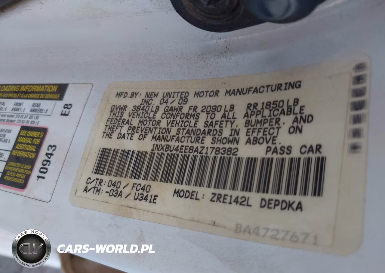 2010 Toyota Corolla Le VIN:1NXBU4EE8AZ178382 - 9
