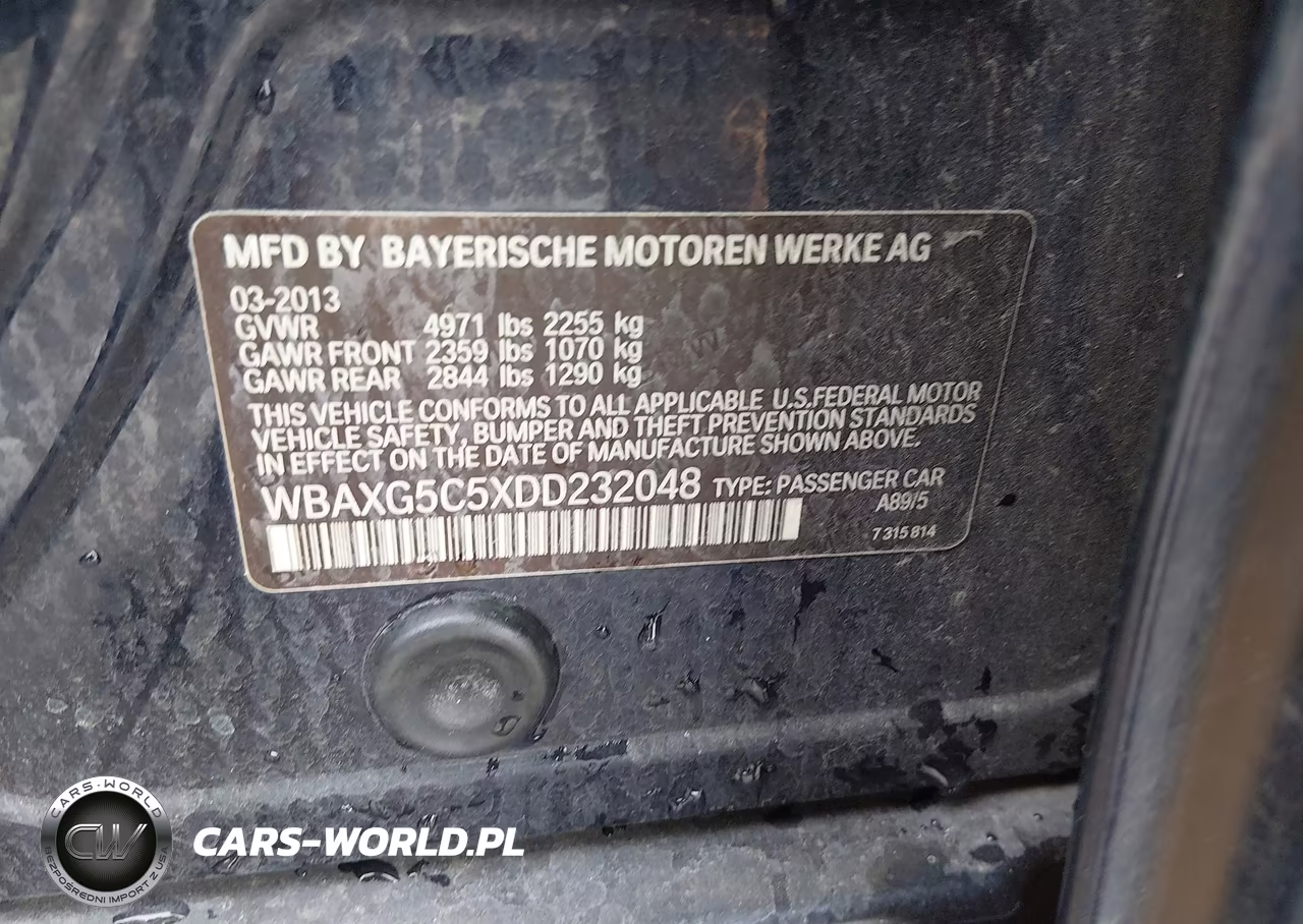 2013 BMW 528I VIN:WBAXG5C5XDD232048 - 9