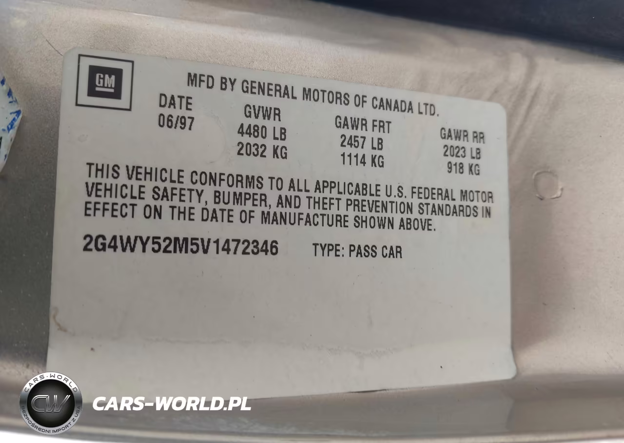 1997 Buick Century Limited VIN:2G4WY52M5V1472346 - 9