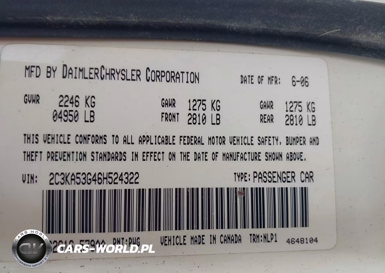 2006 Chrysler 300 Touring VIN:2C3KA53G46H524322 - 9