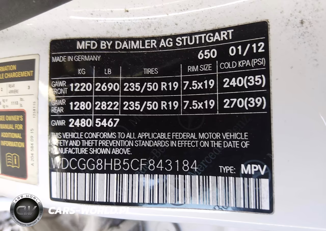2012 Mercedes-Benz Glk 350 4Matic VIN:WDCGG8HB5CF843184 - 9