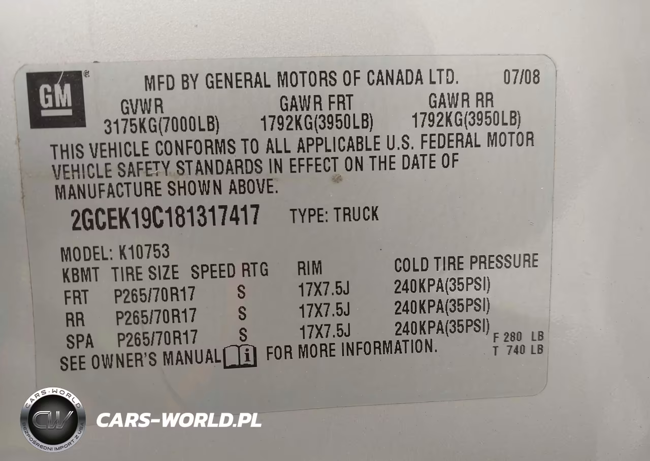 2008 Chevrolet Silverado 1500 Ls VIN:2GCEK19C181317417 - 9