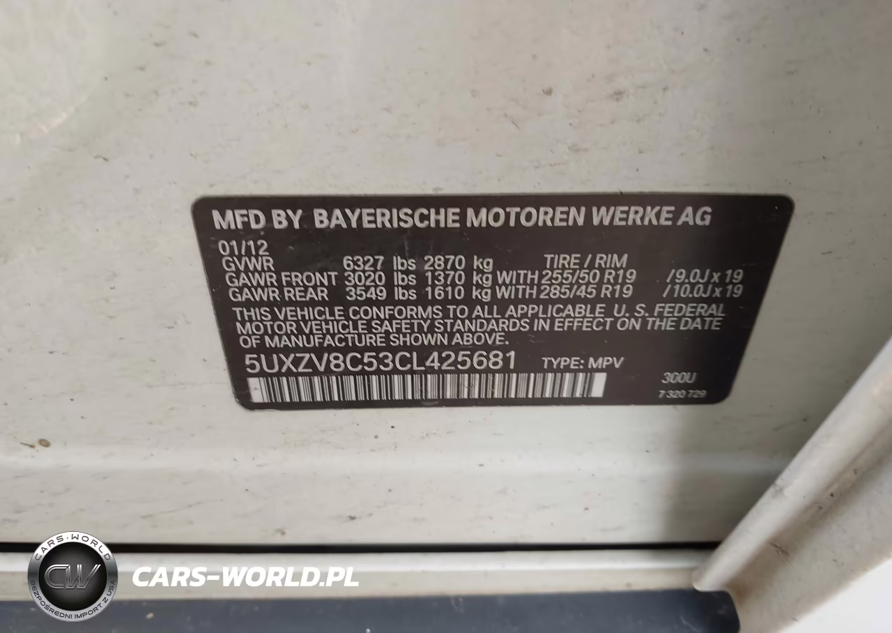 2012 BMW X5 xDrive50I VIN:5UXZV8C53CL425681 - 9