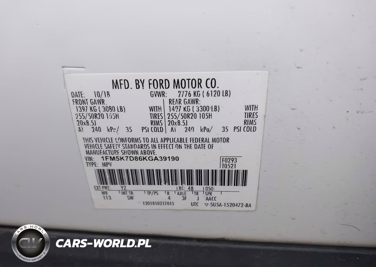 2019 Ford Explorer Xlt VIN:1FM5K7D86KGA39190 - 9