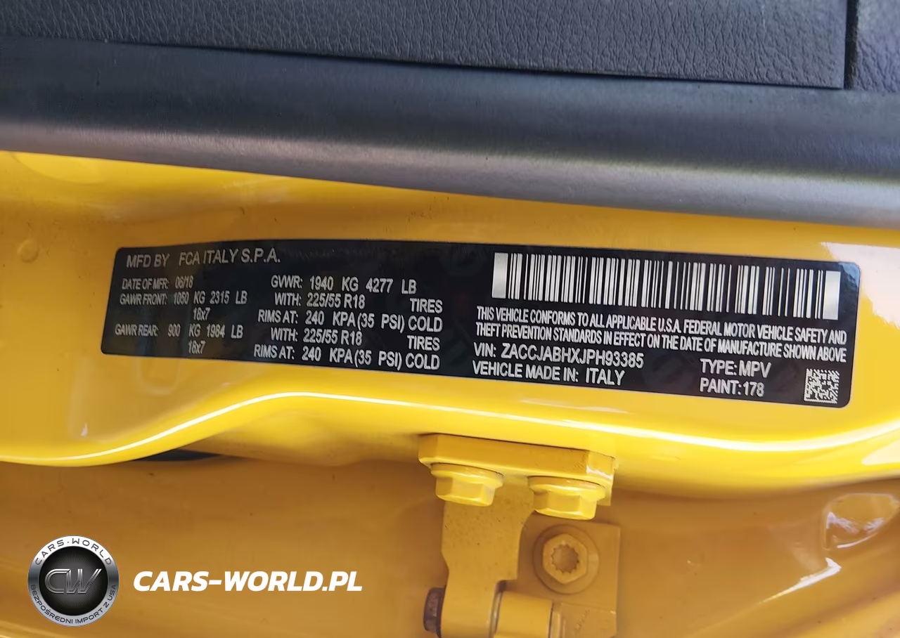 2018 Jeep Renegade Altitude Fwd VIN:ZACCJABHXJPH93385 - 9
