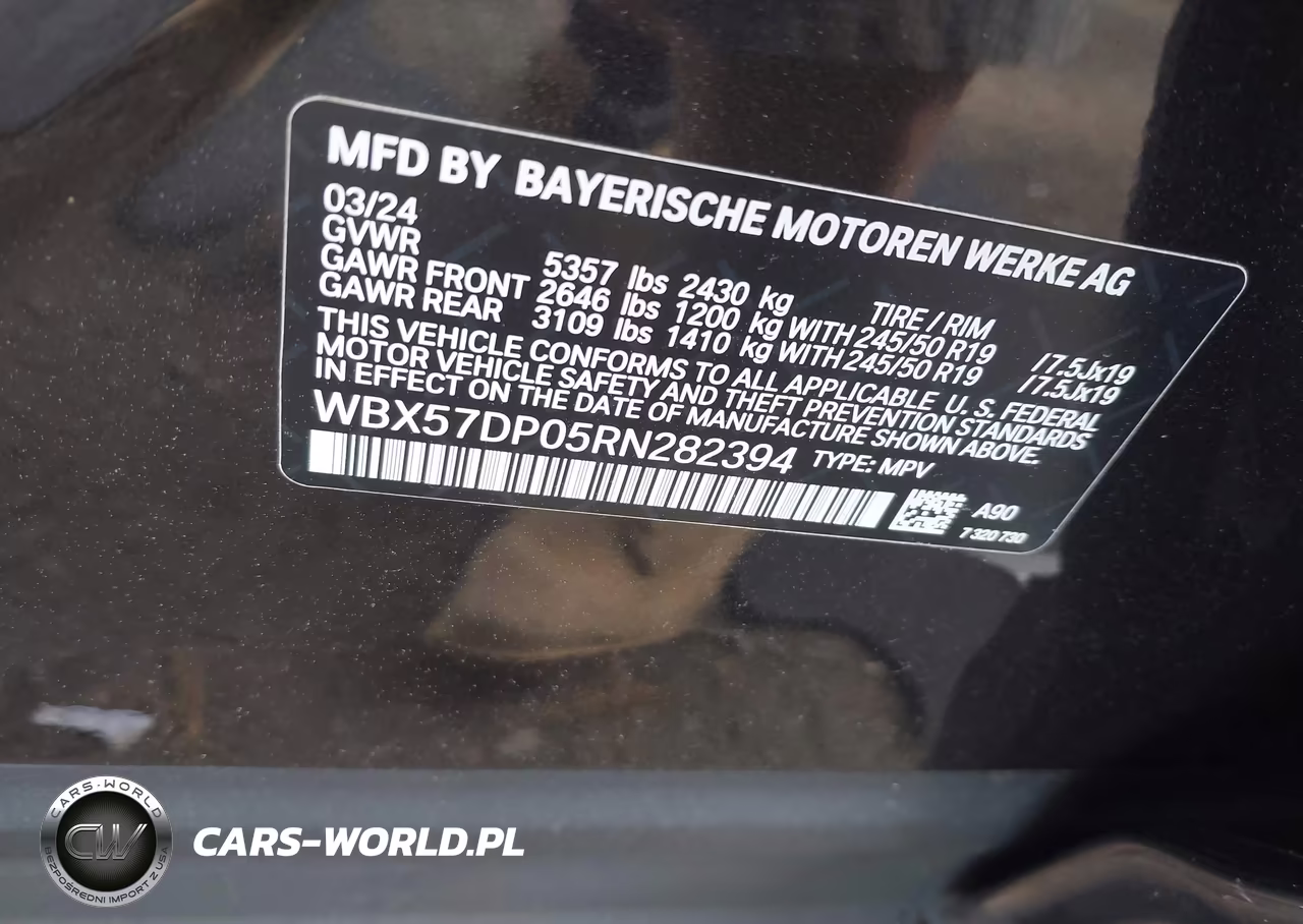 2024 BMW X3 xDrive30I VIN:WBX57DP05RN282394 - 9