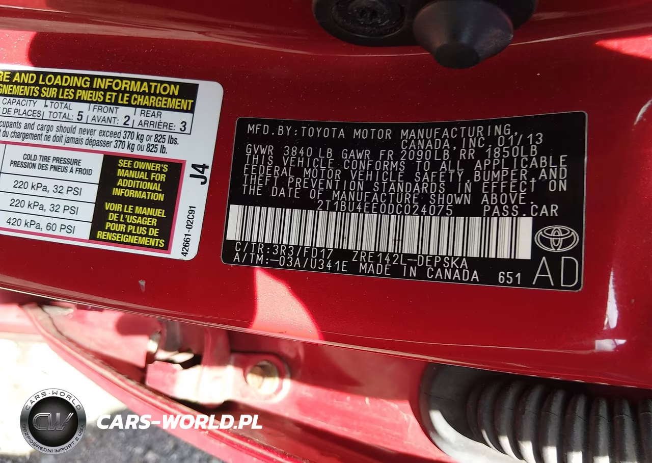 2013 Toyota Corolla S VIN:2T1BU4EE0DC024075 - 9