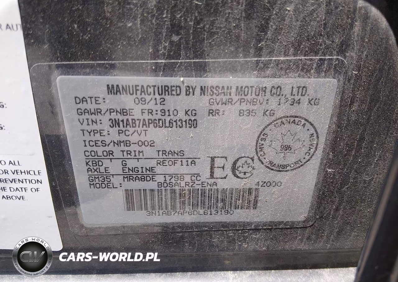 2013 Nissan Sentra Sr VIN:3N1AB7AP6DL613190 - 9