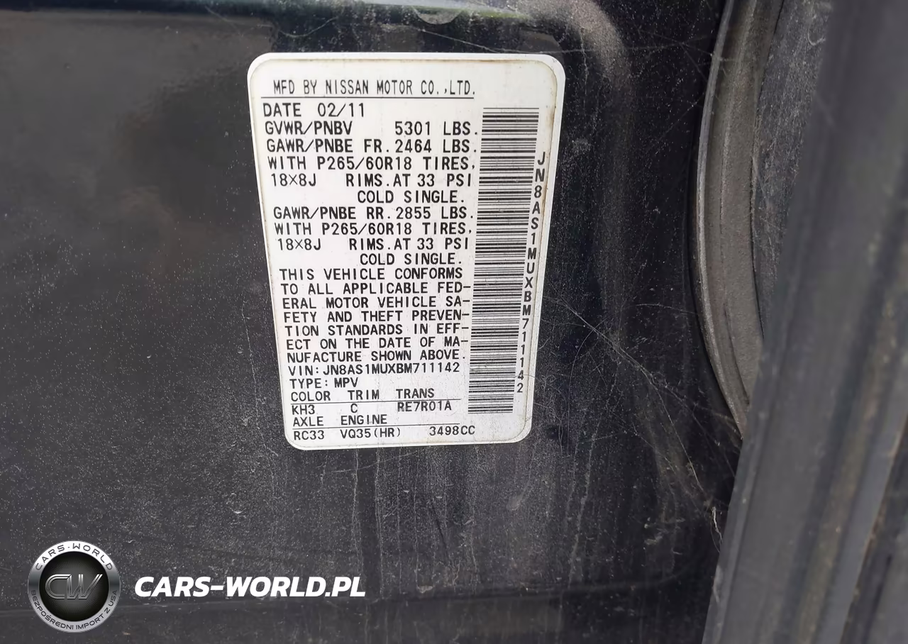 2011 Infiniti Fx35 VIN:JN8AS1MUXBM711142 - 9