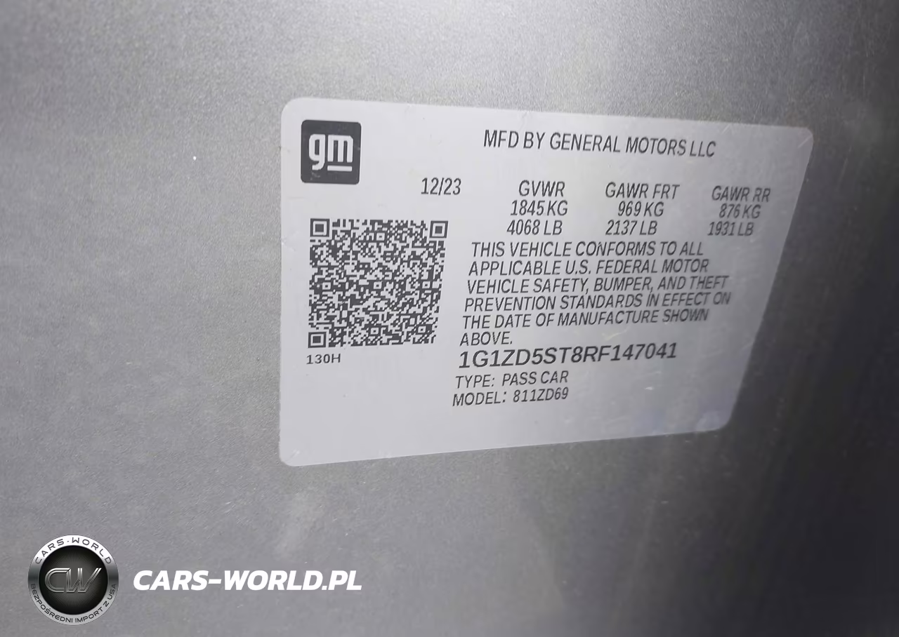 2024 Chevrolet Malibu Fwd 1Lt VIN:1G1ZD5ST8RF147041 - 9