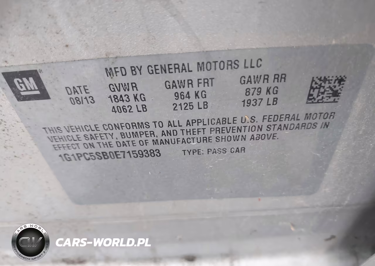 2014 Chevrolet Cruze 1Lt Auto VIN:1G1PC5SB0E7159383 - 9