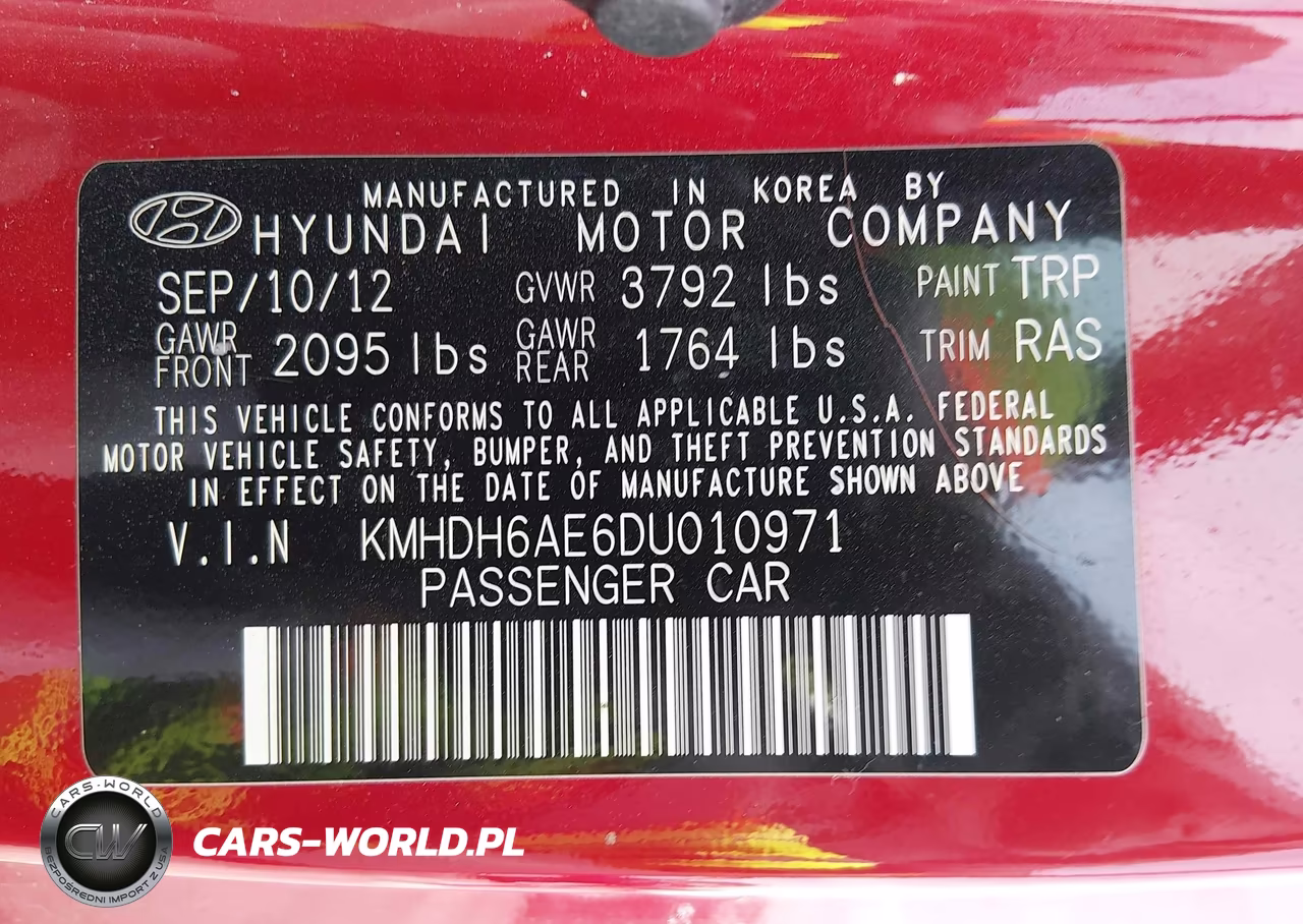 2013 Hyundai Elantra Gs VIN:KMHDH6AE6DU010971 - 9
