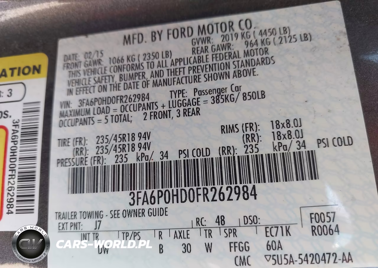 2015 Ford Fusion Se VIN:3FA6P0HD0FR262984 - 9