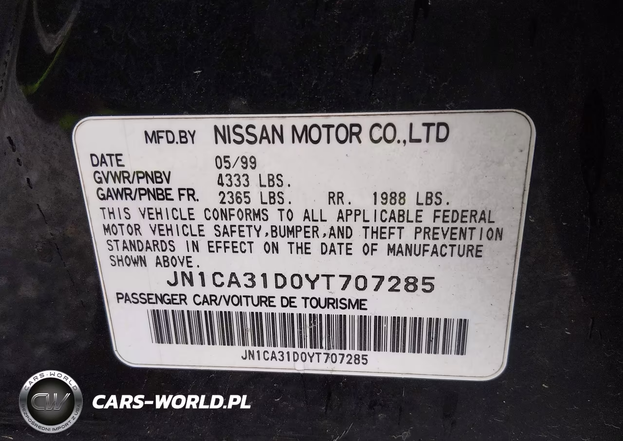 2000 Nissan Maxima Gle-Gxe-Se VIN:JN1CA31D0YT707285 - 9